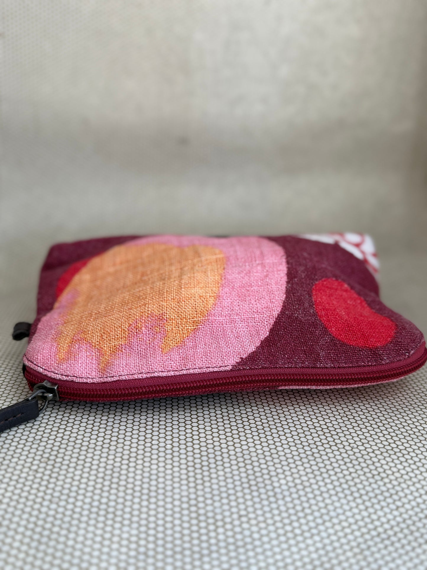 Epice Linen Pouch Pink/Red