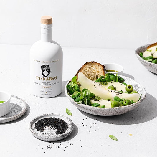 PJ Kabos Organic Olive Oil - GLASS BOTTLE