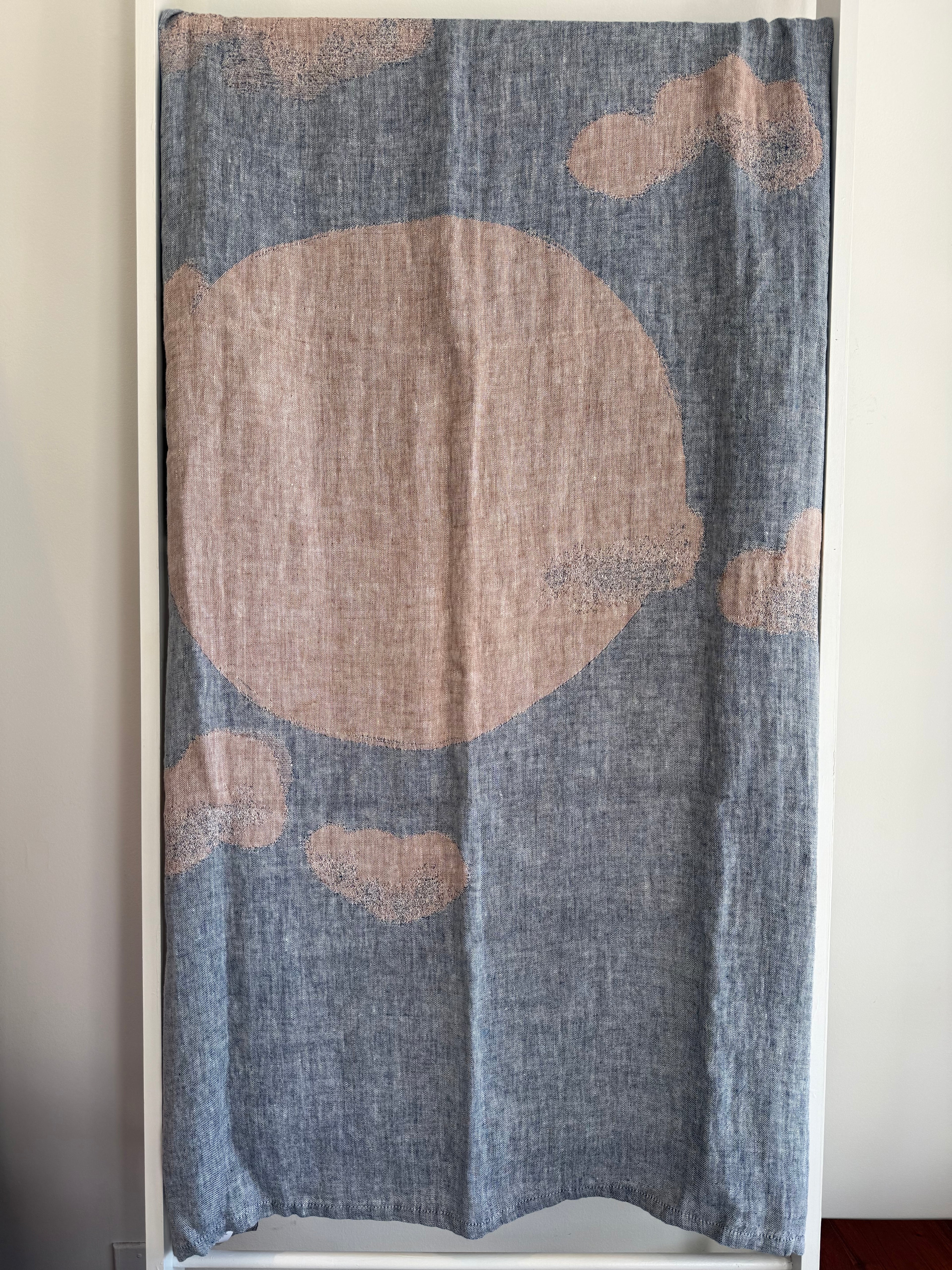 Lapuan Hietsu Towel-Blue/Cinnamon 95x180cm