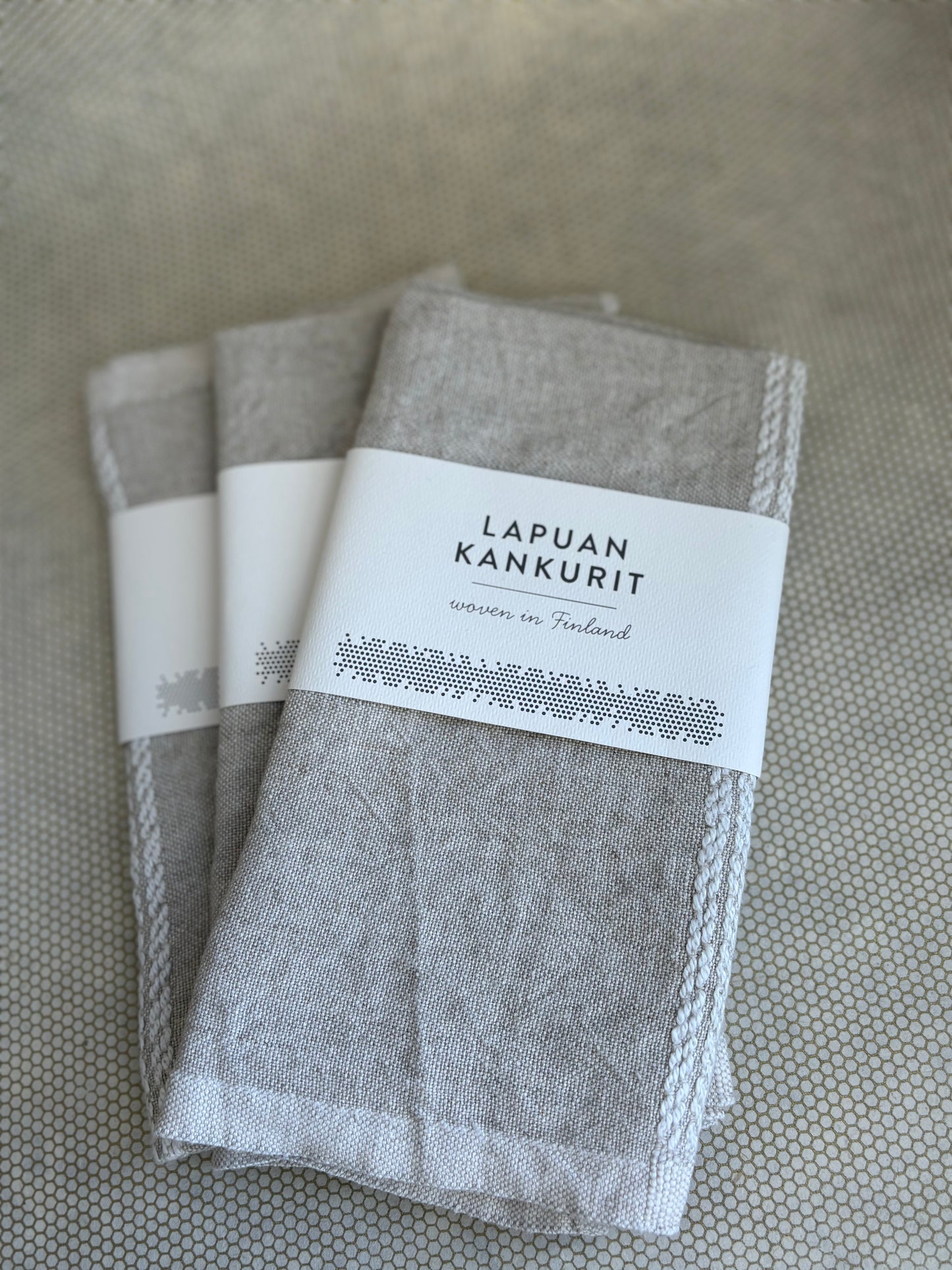lapuan linen napkins embroidered woven in finland