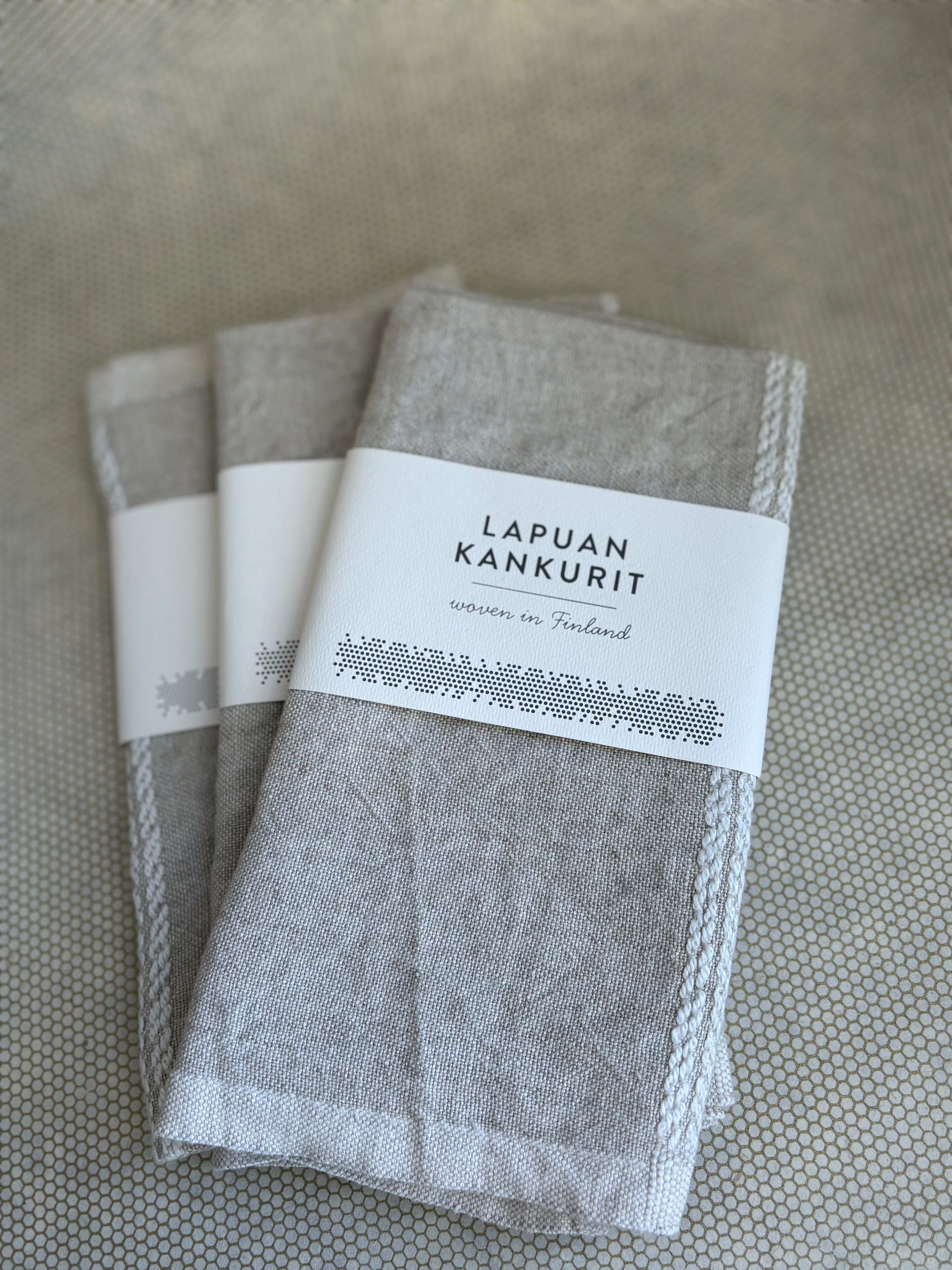 lapuan linen napkins embroidered woven in finland