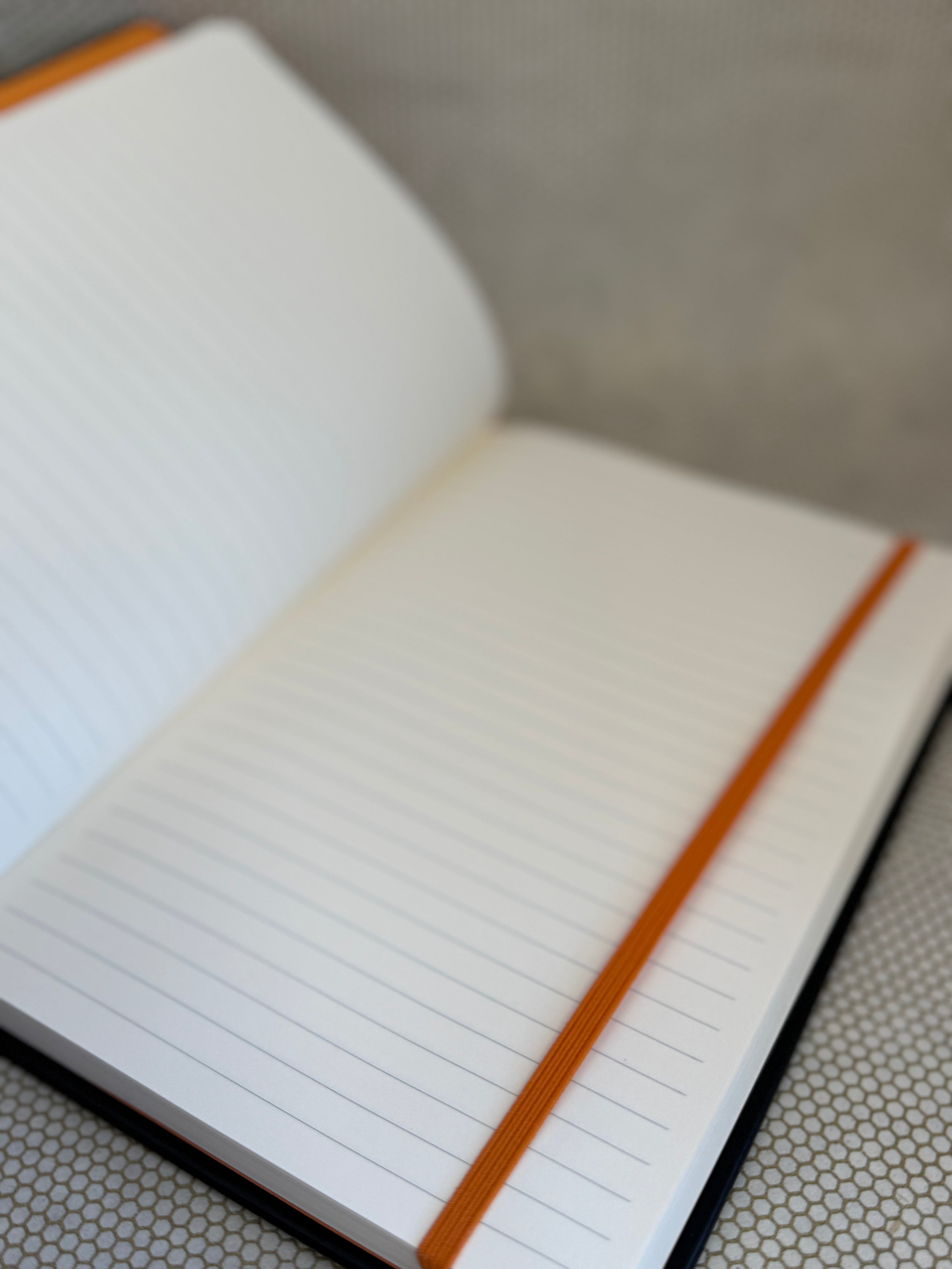 interior of rhodia A5 notebook lined pages