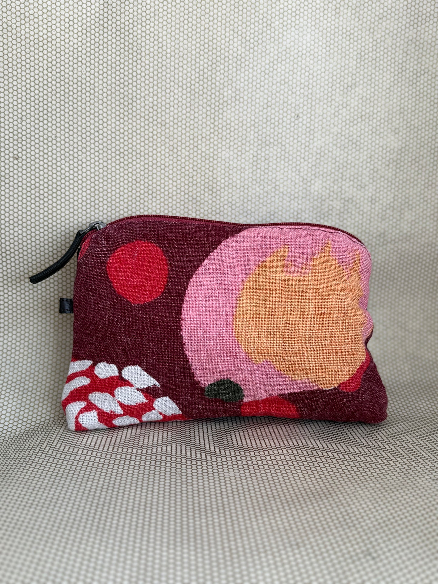 Epice Linen Pouch Pink/Red