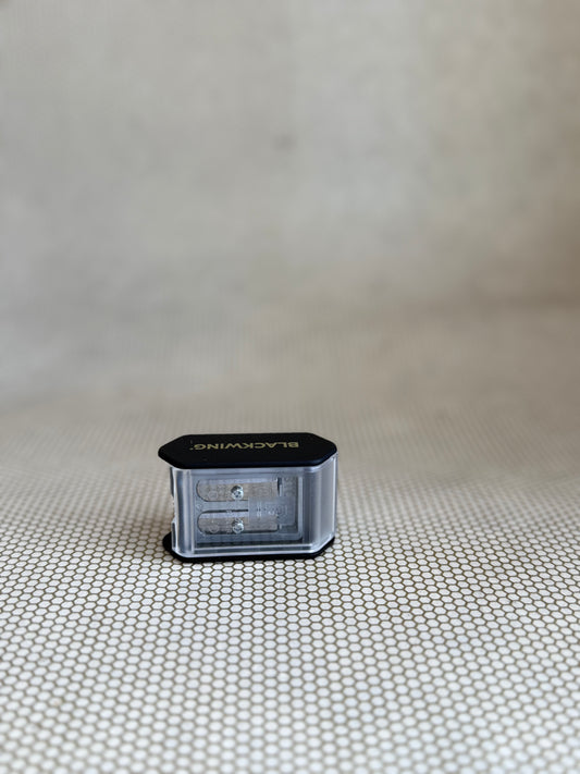 blackwing pencil sharpener on neutral background 