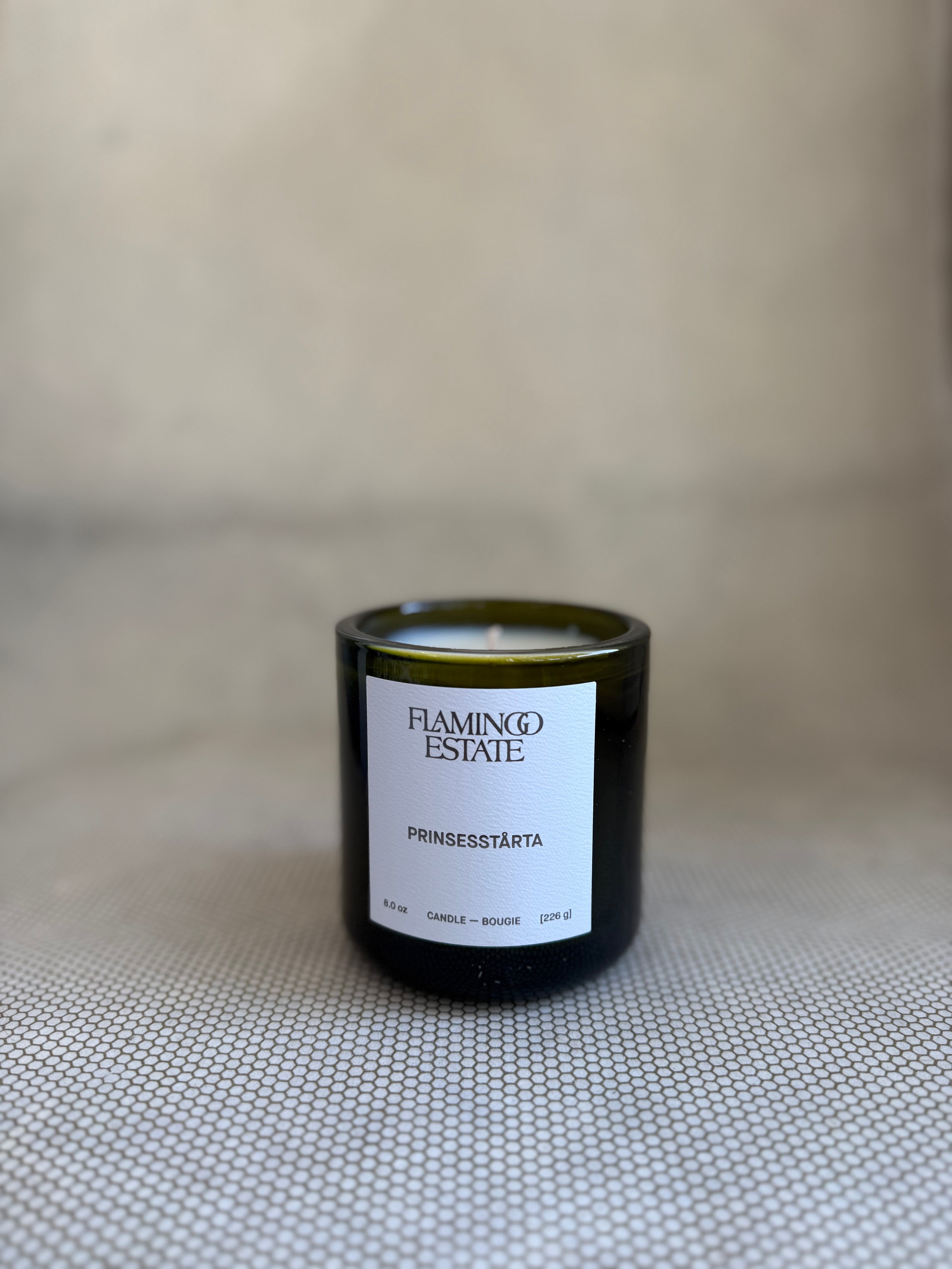 flamingo estate candle prinsesstarta Vegetable Wax Cotton Wick Recyclable Glass