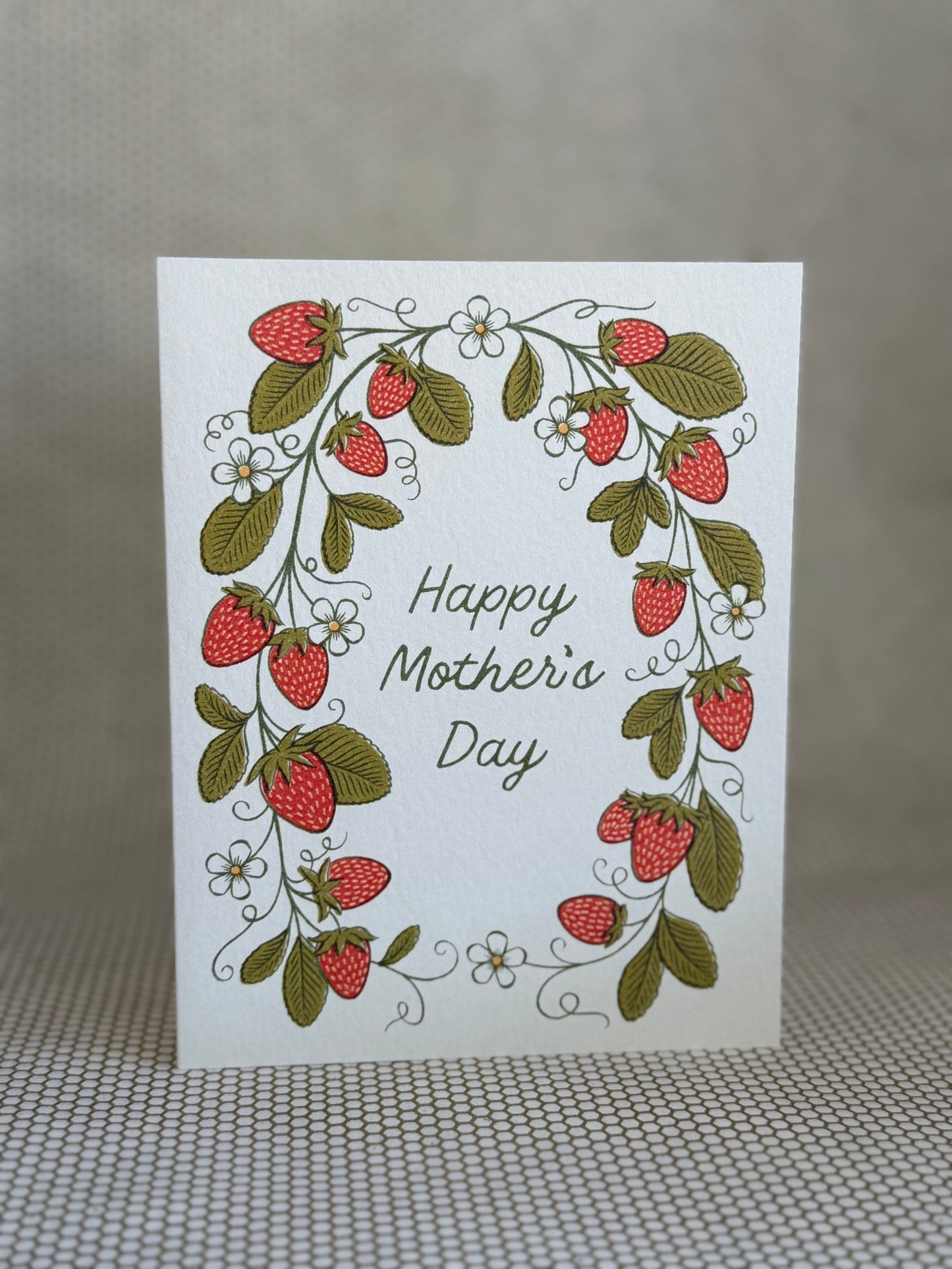 Wallflower Card - Happy Mothers Day Strawberries