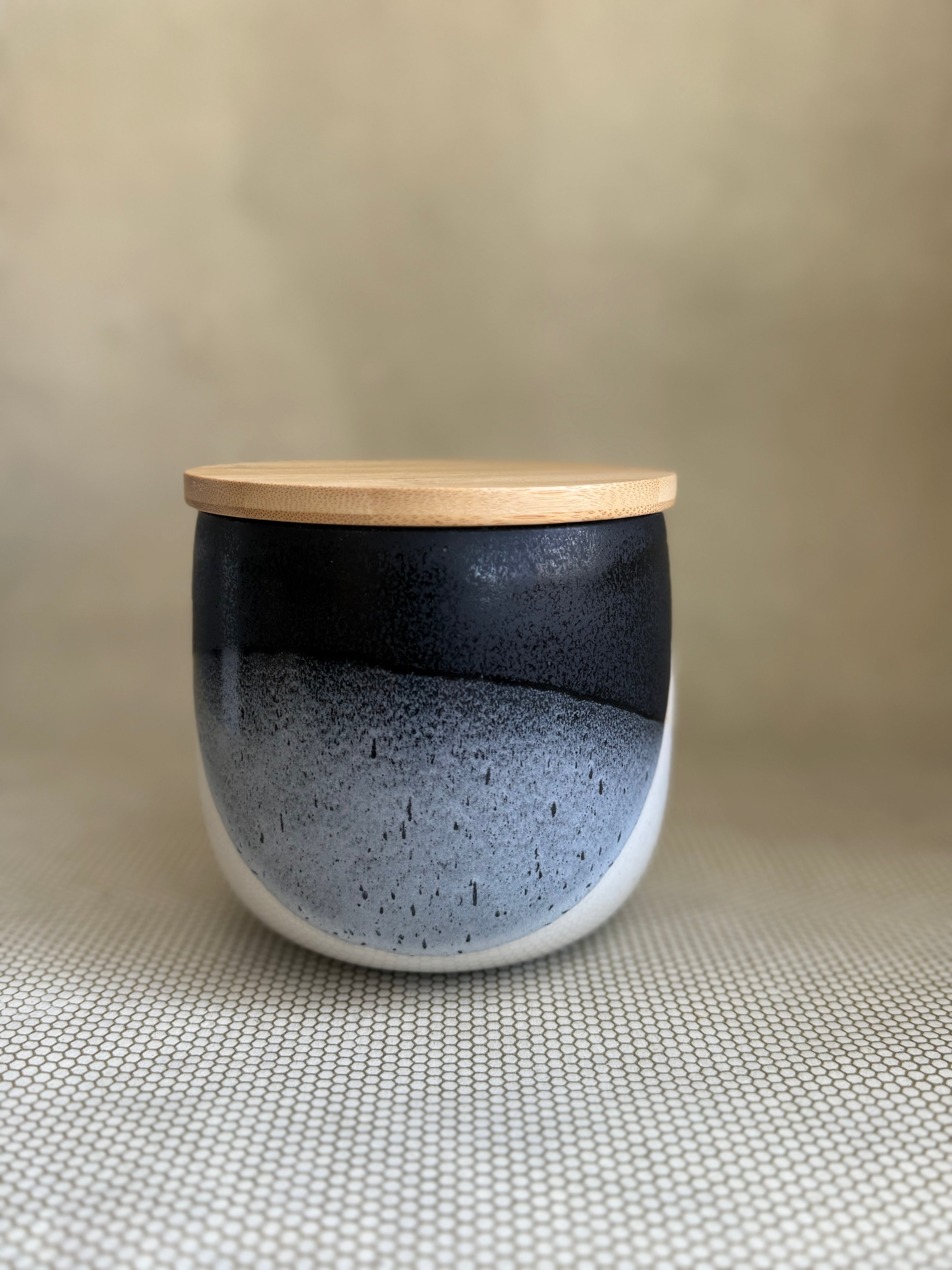Fhar Ceramics - canister black and white